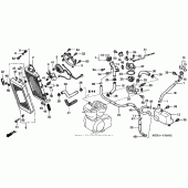 Схема вузла: Радіатор для Honda VT1100 Shadow Sabre