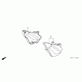 Схема вузла: Бічний обтічник для Honda CBF500