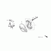 Схема вузла: Задній гальмівний барабан для Honda XR125