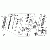 Схема вузла: Вилка передньої осі для Honda XR400