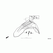 Схема вузла: Переднє крило для Honda CRF250 CRF250R