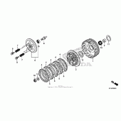 Схема вузла: Зчеплення для Honda CBR250