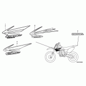 Схема вузла: Label read the manual (DE, ED, U) для Honda CRF150 CRF150RB