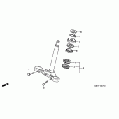 Схема узла: Рулевая траверса для Honda CBF500