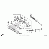 Схема вузла: Шток & Клапан для Honda CTX700