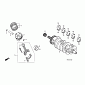 Схема вузла: Колінчастий вал & Поршень для Honda CB600F Hornet