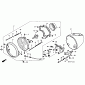 Схема узла: Фара (2) для Honda VT1100 Shadow Aero