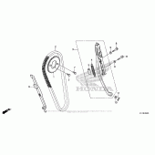 Схема вузла: Ланцюг ГРМ & Натяжник & Заспокоювач для Honda CMX250 Rebel