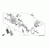 Схема вузла: Right передній гальмівний супорт для Honda VTX1800