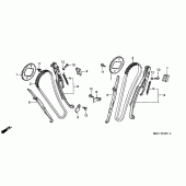 Схема вузла: Ланцюг ГРМ і Натяжитель і Успокоитель для Honda VT750 Shadow ACE