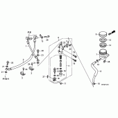 Схема вузла: Задній гальмівний циліндр (CB600FA / FA3) для Honda CB600F Hornet