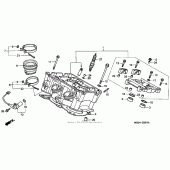Схема вузла: Головка циліндра rear для Honda VFR800 Interceptor