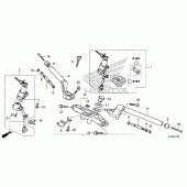 Схема вузла: Верхня траверса & Кліпон керма для Honda CBR300R