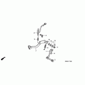 Схема вузла: Педаль (Лапка) для Honda NX650 Dominator