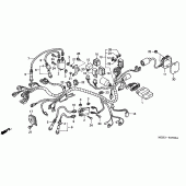 Схема вузла: Електрообладнання для Honda VT750 Black Widow