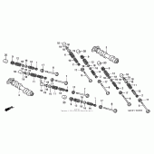 Схема вузла: Camshaft + valve (fr.) Для Honda VFR800 Interceptor