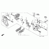 Схема узла: Задний тормозной суппорт для Honda ST1300 Pan-European