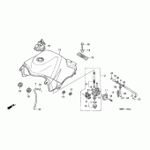 Схема узла: Топливный бак для Honda XL600 Transalp