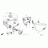 Схема вузла: Бічний обтічник для Honda VTX1800