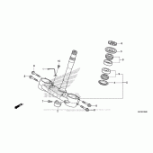 Схема вузла: Рульова траверса для Honda CRF250 CRF250X