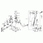 Схема узла: Задний тормозной цилиндр для Honda XL600 Transalp