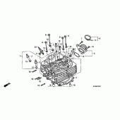 Схема вузла: Головка циліндра для Honda XR650