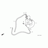 Схема узла: Резервный бак (ST1100A) для Honda ST1100 Pan-European
