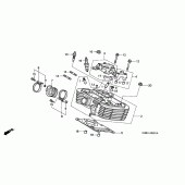 Схема вузла: Головка циліндра (REAR) для Honda VT125 Shadow