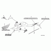Схема вузла: Label read the manual для Honda CB1000 CB1000R