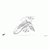 Схема вузла: Переднє крило для Honda CRF450 CRF450R