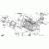 Схема вузла: Головка циліндра (fr.) Для Honda VFR800 Interceptor