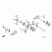 Схема вузла: Копірний вал & Вилки & Вал перемикання для Honda CRF150 CRF150RB