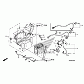 Схема вузла: Акумулятор для Honda CRF230 CRF230F