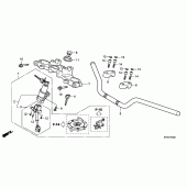 Схема узла: Верхняя траверса & Клипон руля для Honda VTR250 VTR