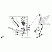 Схема вузла: Передній гальмівний циліндр для Honda VT1300 Sabre