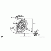 Схема узла: Заднее колесо для Honda VT1100 Shadow Spirit
