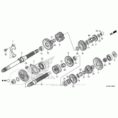 Схема узла: Трансмиссия для Honda GL1800 Gold Wing