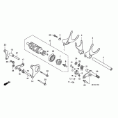 Схема вузла: Gearshift drum / gearshift fork для Honda CB1300 Super Four