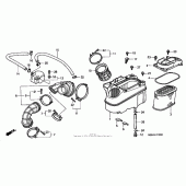 Схема вузла: Повітряний фільтр (2) для Honda VT1100 Shadow Aero