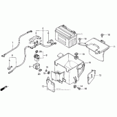 Схема вузла: Акумулятор для Honda CBR600 CBR600F Smokin Joe s Edition