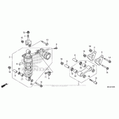 Схема вузла: Задній амортизатор для Honda VFR1200 Crosstourer