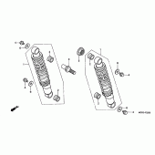 Схема узла: Задняя подвеска для Honda VT750 Black Widow