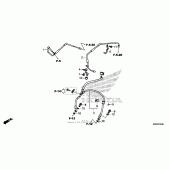 Схема вузла: Передній гальмівний шланг (abs) для Honda GL1800 Gold Wing Valkyrie