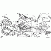 Схема вузла: Повітряний фільтр для Honda CBR1000 CBR1000RR Fireblade