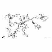 Схема вузла: Електрообладнання (DK / ED / U) для Honda XR650