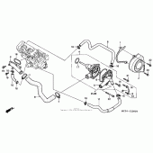 Схема вузла: Водяний насос для Honda CB900 919