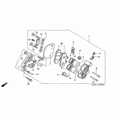 Схема вузла: Передній гальмівний супорт для Honda CMX250 Rebel