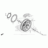 Схема вузла: Переднє колесо для Honda CBR500 CBR500R