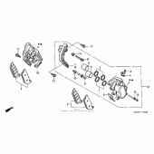 Схема узла: Передний тормозной суппорт для Honda GL1500 Valkyrie Deluxe
