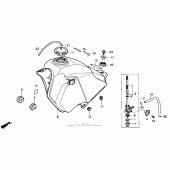 Схема вузла: Паливний бак для Honda NX250